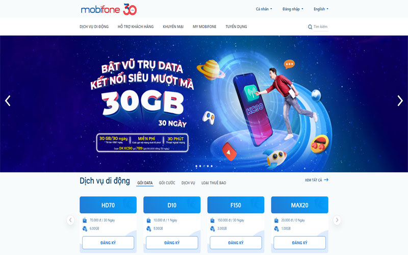Mẫu website c&ocirc;ng ty viễn th&ocirc;ng chuy&ecirc;n nghiệp